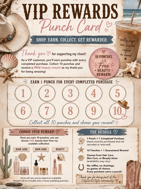 Other - 16 left🤘🏻CITYGIRLXSTYLE VIP Rewards Punch Card